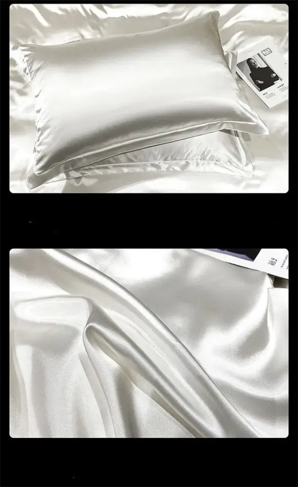 Luxury copper satin silk bedding set – bedroom duvet cover