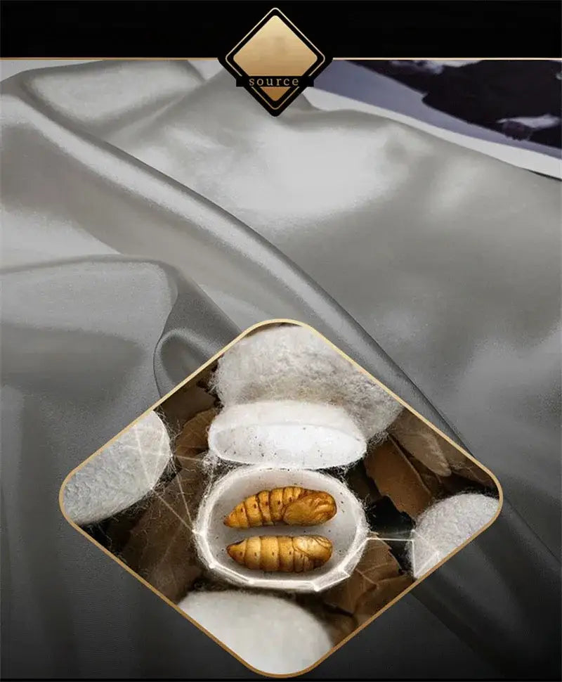 Luxury chocolate brown mulberry silk bedding set bedroom sheets
