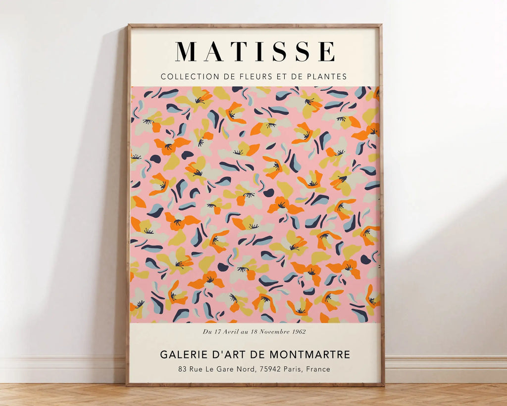 Matisse floral prints vibrant colors framed poster living room art
