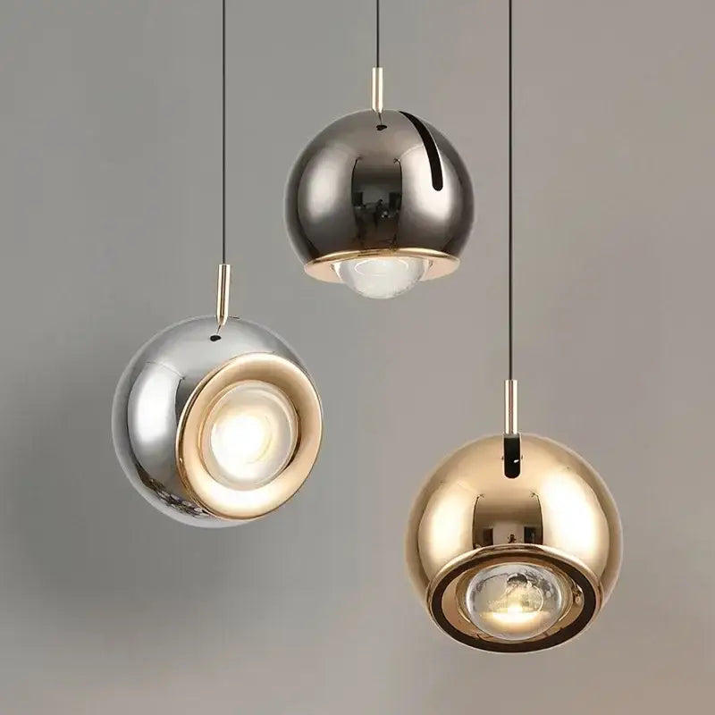 Modern gold and silver adjustable led pendant – dining room light