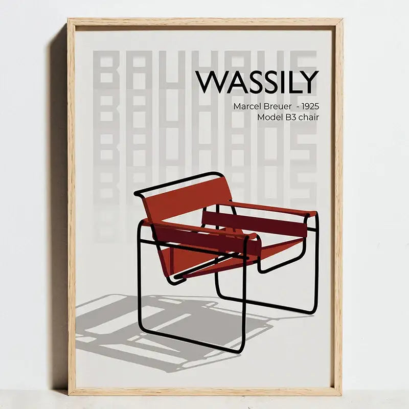 Modern geometric bauhaus exhibition posters living room framed art