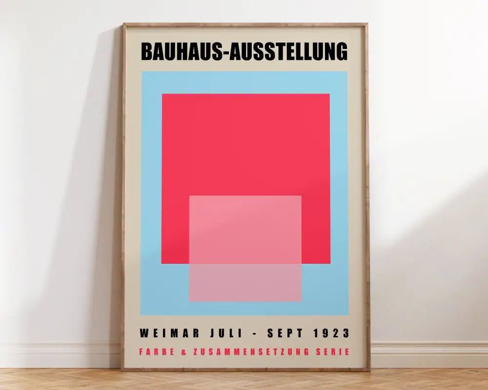 Minimalist bauhaus geometric canvas print living room wall art
