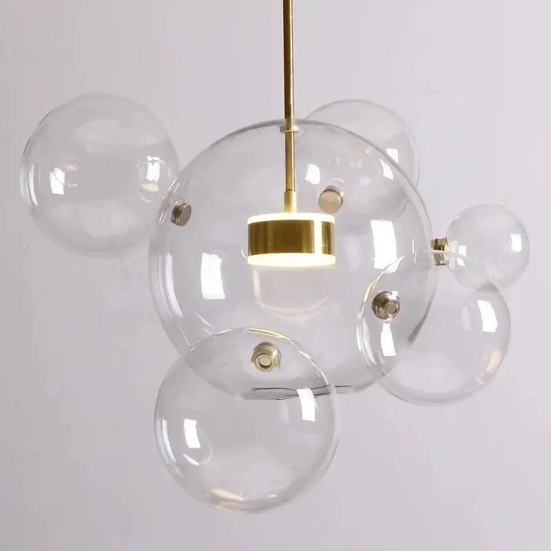 Modern led bubble ball chandelier living room pendant light