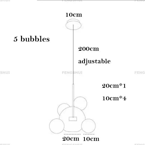 Modern geometric 25 globe led bubble chandelier living room light