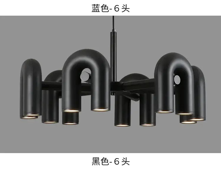 Modern pink neon inquiry led ceiling chandelier bedroom light