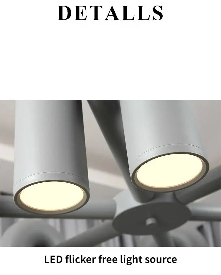 Modern red led ceiling chandelier for living room with u shaped lights