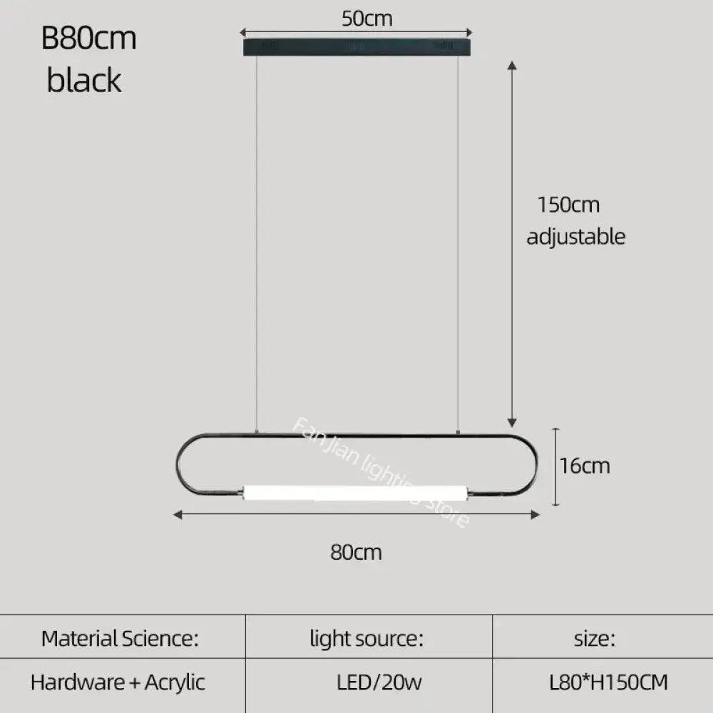 DecorBites™ Nordic Minimalist Bar Hanging Rectangular Frame Pendant Light