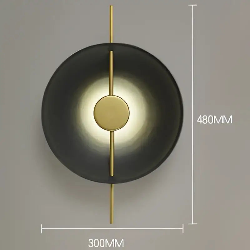 Minimalist matte gold and black modern wall sconce bedroom light