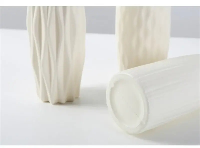 Geometric white nordic plastic vase living room floral decor