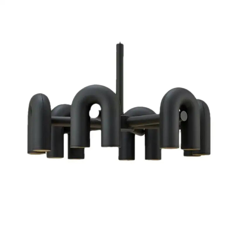 Modern gray eight u shape led ceiling chandelier living room