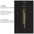 Modern black & gold luster rectangle led chandelier living room