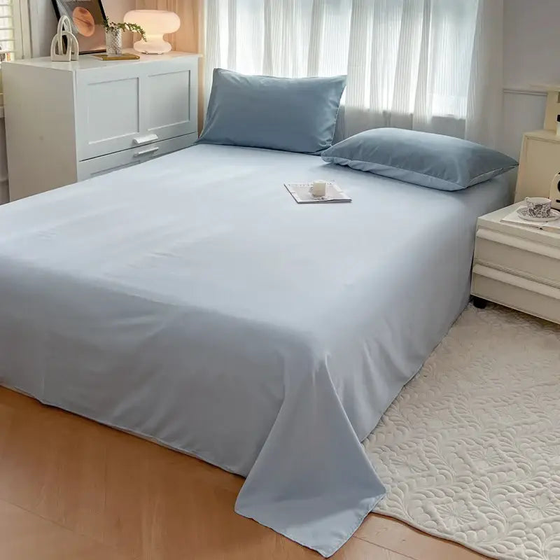 Navy and gray solid color brush fabric duvet cover set bedroom