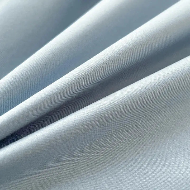 Navy and gray solid color brush fabric duvet cover set bedroom