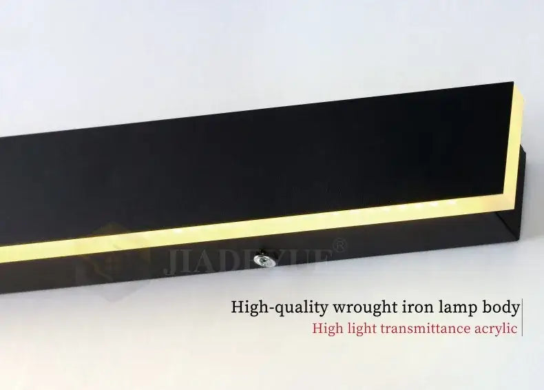 Modern minimalist black waterproof led long wall light outdoor sconce