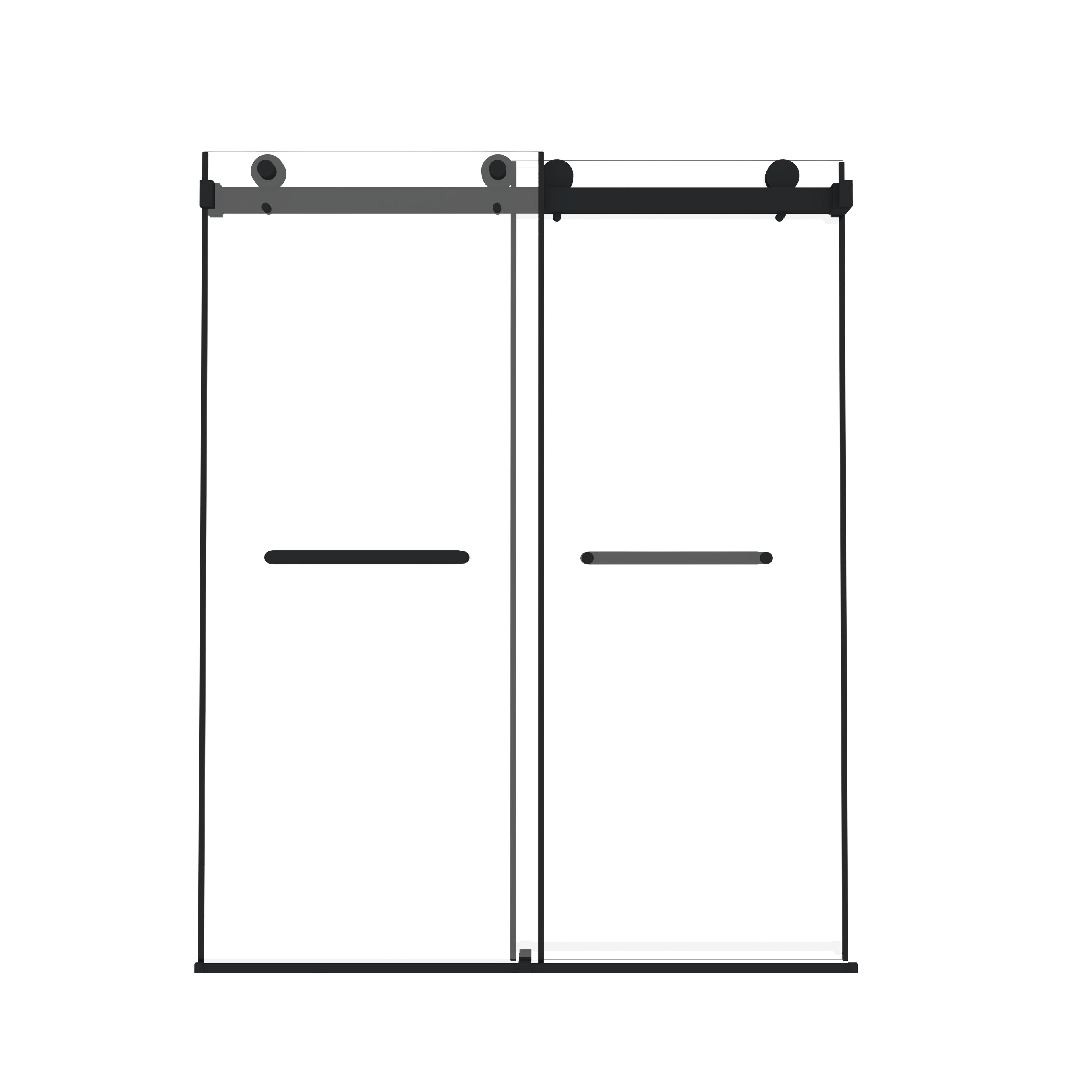 Frameless Double Sliding Shower Door 44-48" W x 74" H
