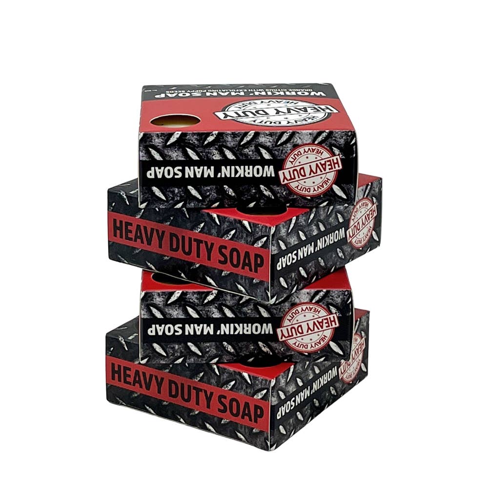 Seriously Shea Workin' Man Heavy Duty Soap, Orange Citrus & Poppy Seeds