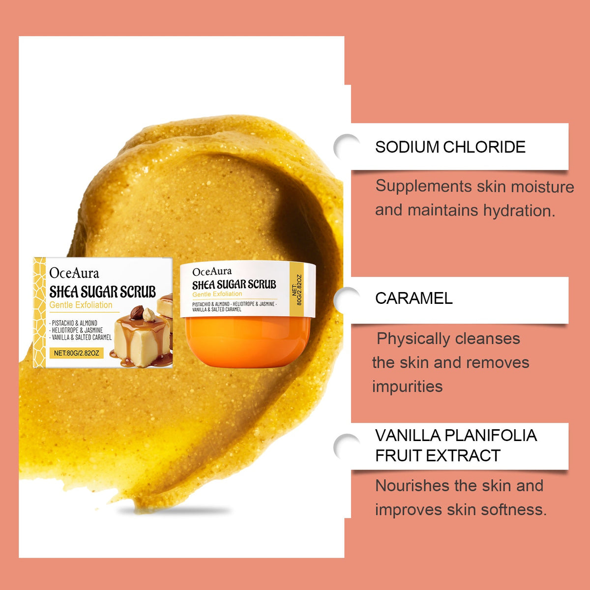 Sugar Body Scrub made with fruit extract