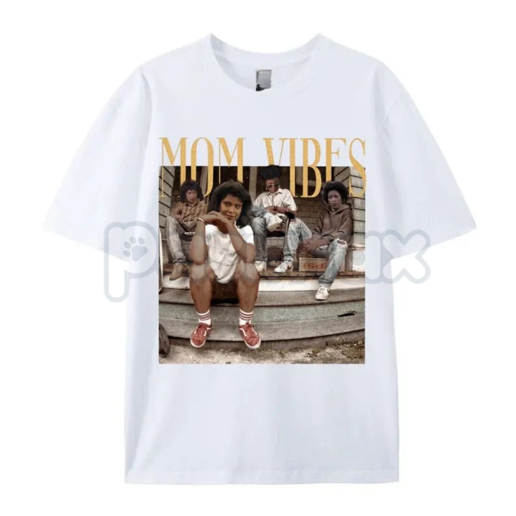"Mom Vibes" Vintage 90s Nostalgia T-Shirt – Retro Aesthetic Mom Life Graphic Tee, Premium 100% Cotton Motherhood Gift Top, Soft Lived-In Heavyweight Throwback Style Shirt, Made in USA