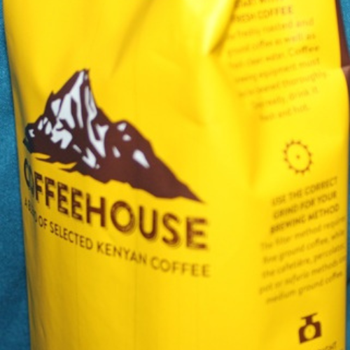 Dormans Decaf Kenya Coffee pouch showing coffee cherry artwork
