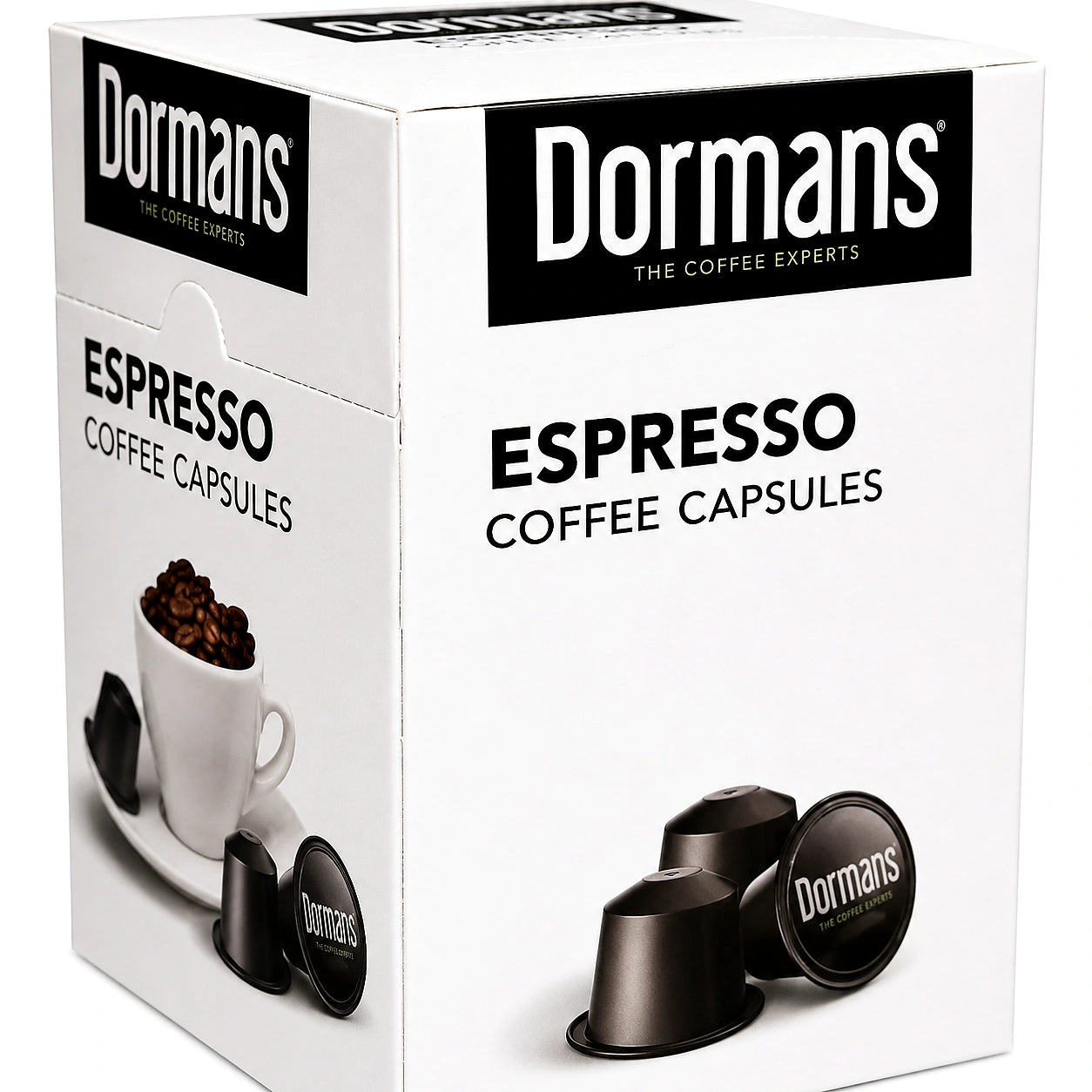 Dormans Espresso Coffee Capsules Bold &amp; Dark 25 Pods deliver a rich and satisfying espresso experience for coffee lovers who enjoy bold flavor and convenient brewing. Crafted from carefully selected coffee beans, these premium coffee capsules are designed to provide consistent espresso quality with every cup. Expertly roasted to highlight the coffee's natural character, this espresso blend offers a balanced profile with smooth crema, rich aroma, and full-bodied flavor. Subtle notes of chocolate, citrus,