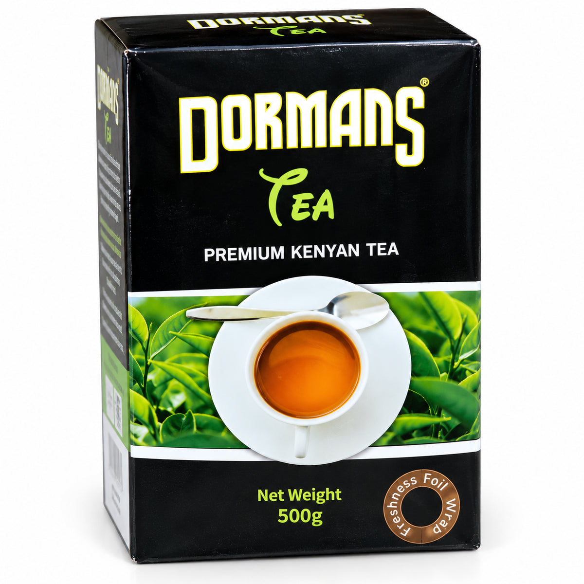 Dormans Premium Kenyan Tea 500g loose leaf black tea from Kenya’s Rift Valley highlands with bold flavor rich color and authentic Kenyan tea character for everyday brewing at home or.