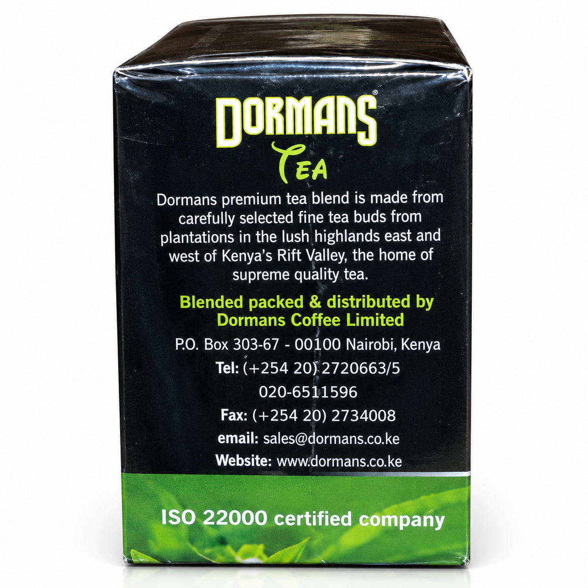 Dormans Premium Kenyan Tea 500g loose leaf black tea, sourced from Kenya’s Rift Valley highlands, with a rich tea profile for authentic Kenyan tea preparation at home or work.