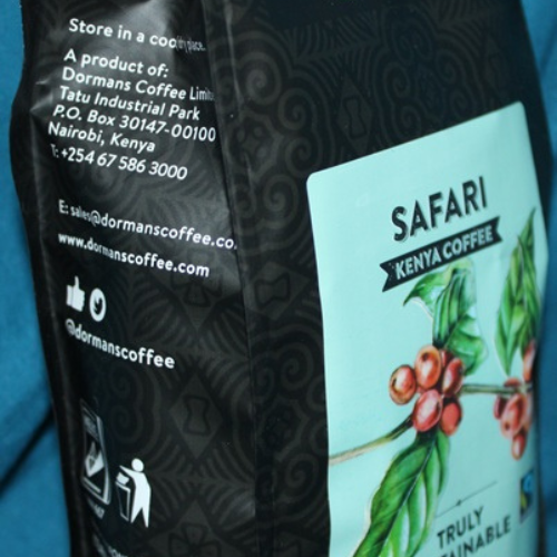 Dormans Safari Fairtrade Coffee rear package view