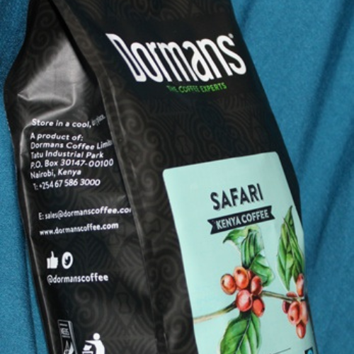 Dormans Safari Fairtrade Coffee package side information panel