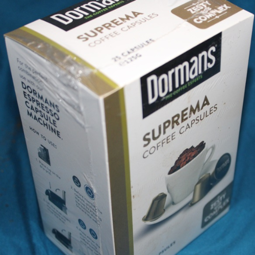 Dormans Suprema Coffee Capsules side box view