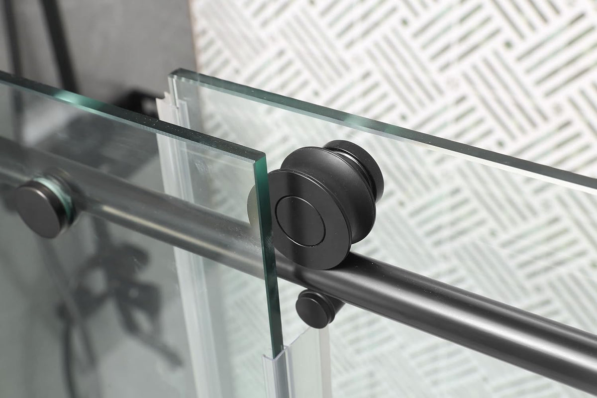 Black 1/4 Inch 6mm Glass Shower Doors