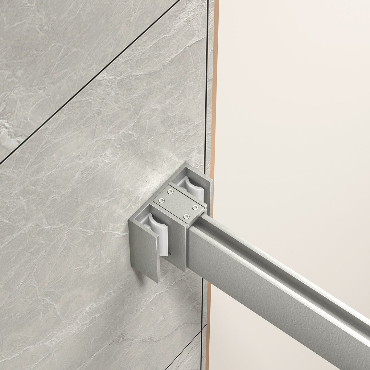 Brushed Nickel Double Bypass Sliding Shower Door