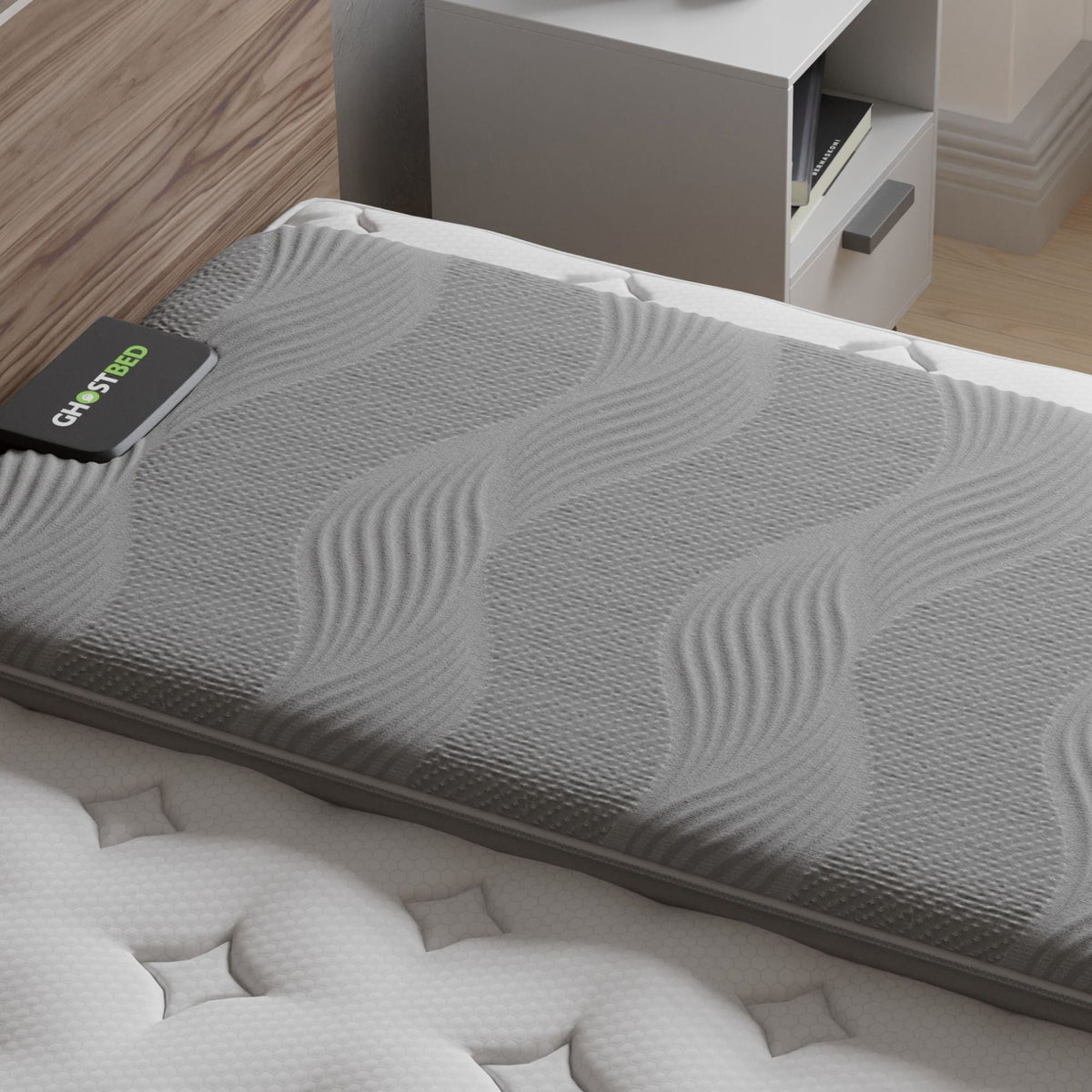 Massage Topper With Gel Infused Memory Foam And Air Cell Technology - Gray