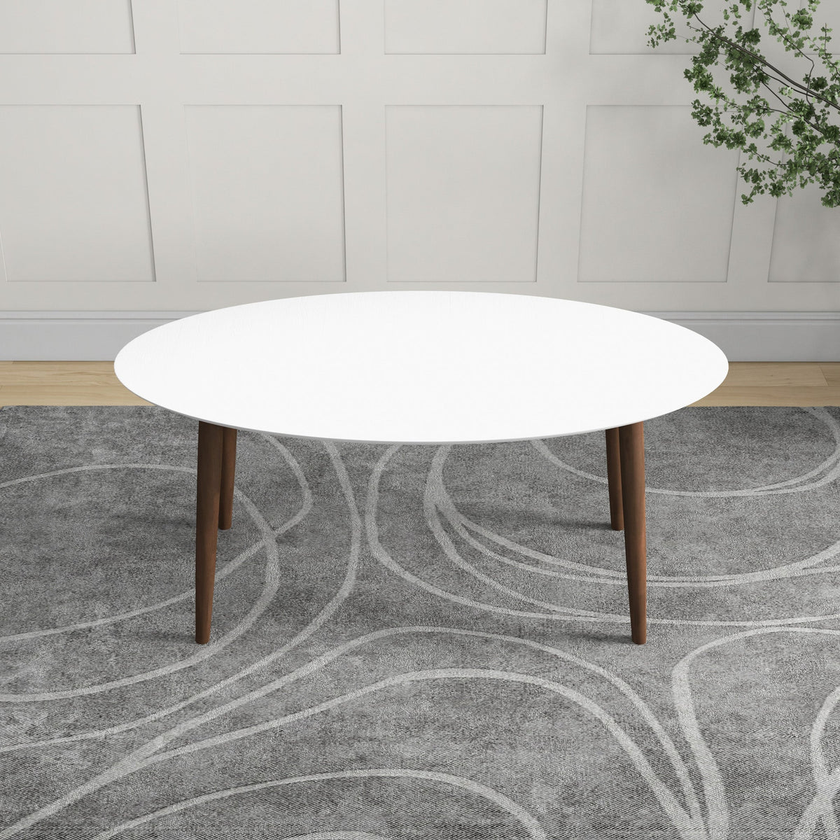 Ada Mid Century Modern Solid Wood Dining Table