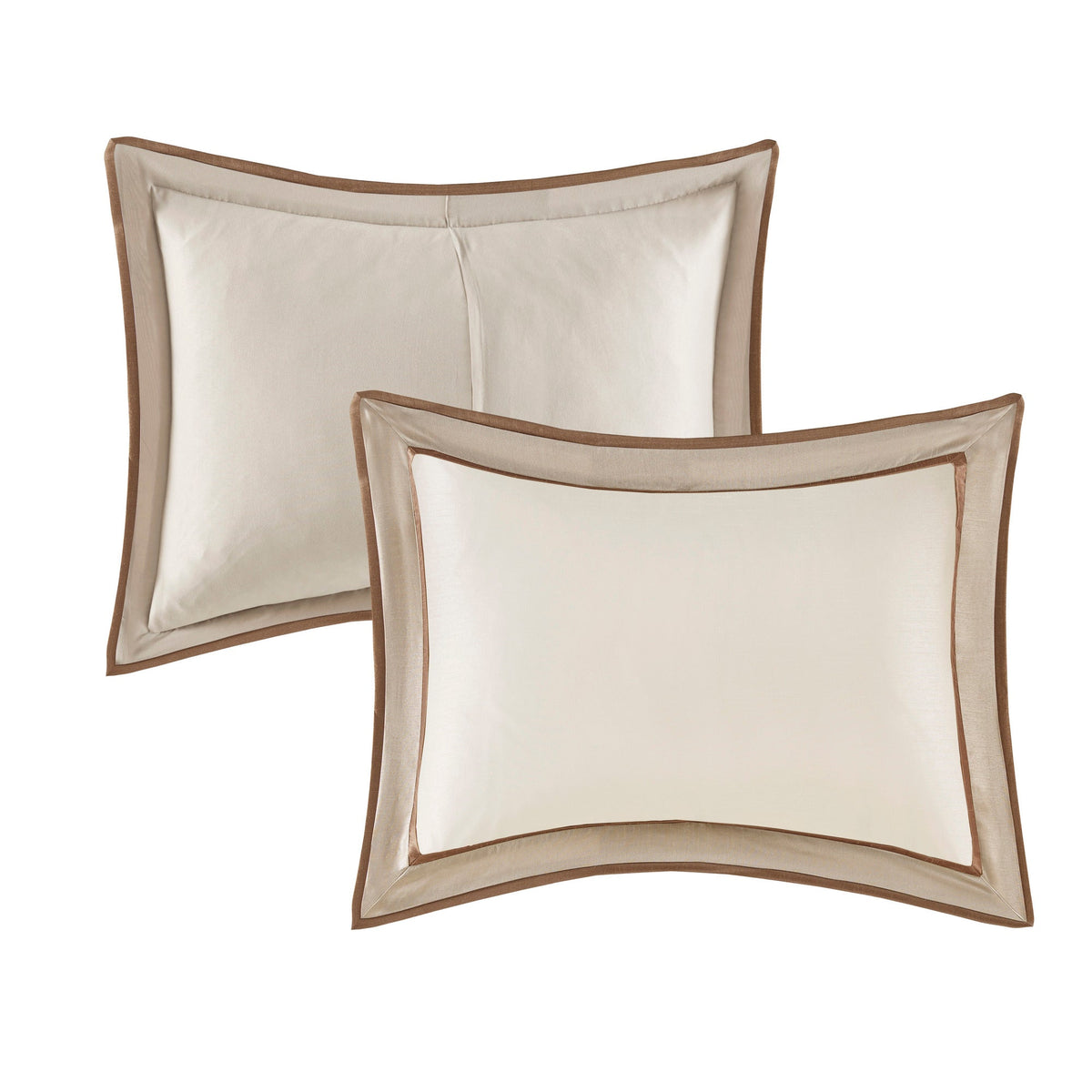 Taupe/Brown King 7 Piece Comforter Set with Elegant Polyester Construction