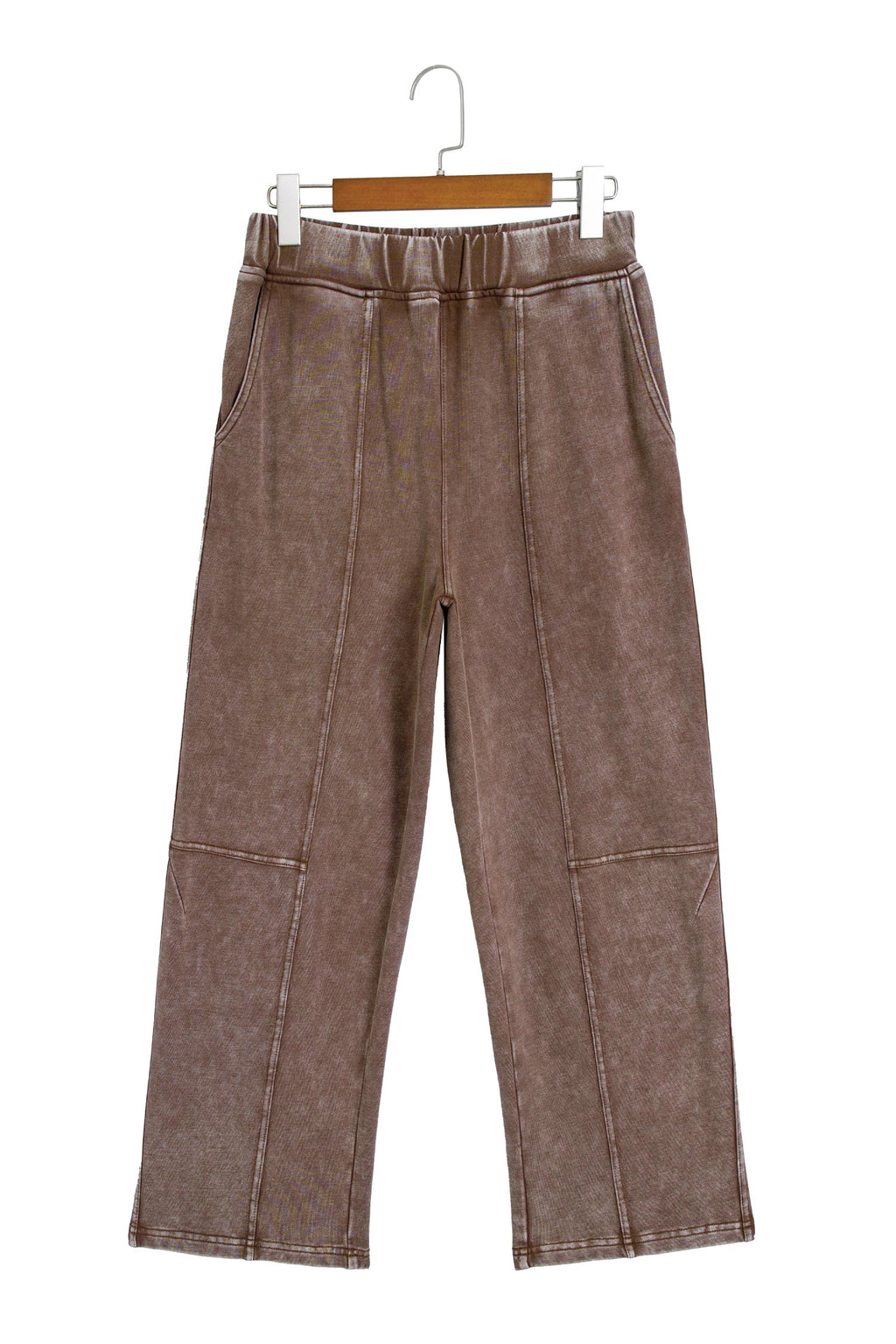 Lola Mineral Wash Seam Detail Elastic Waist Barrel Pants