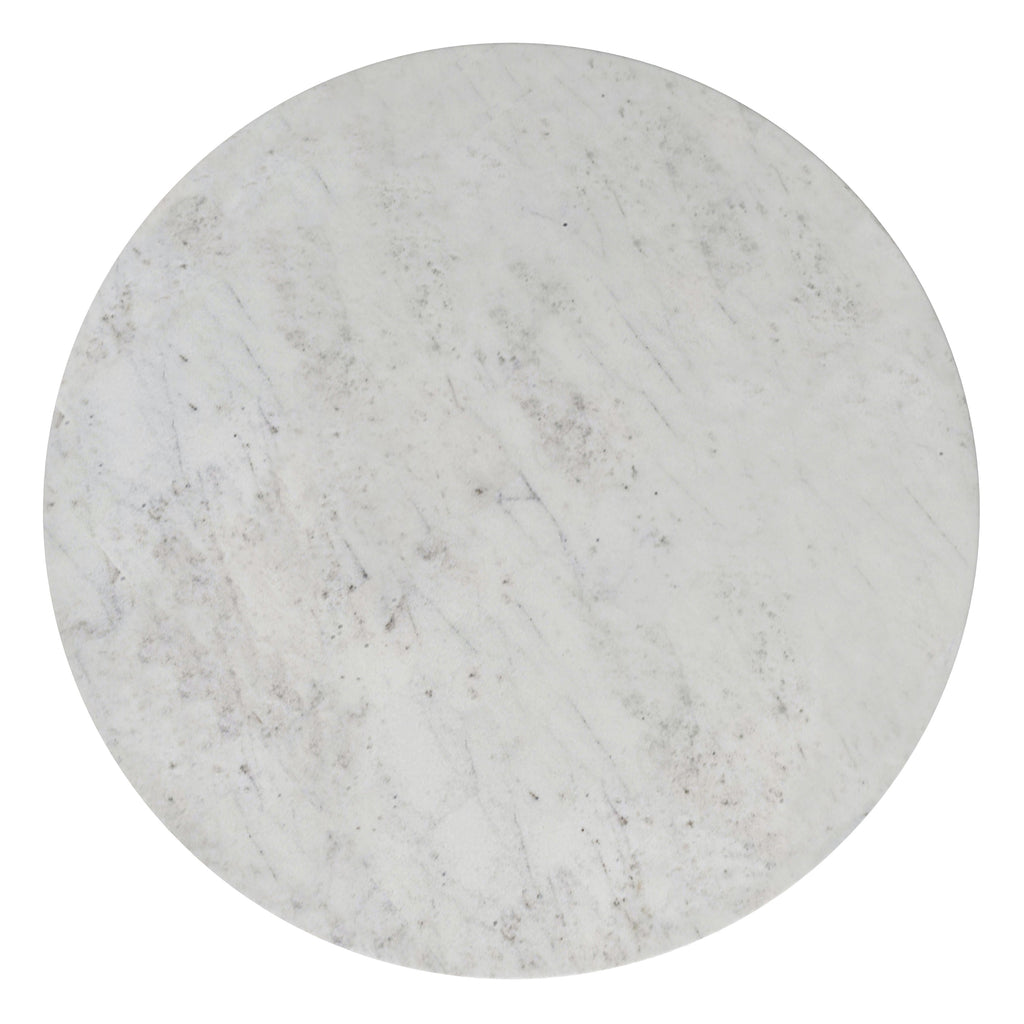 Osborne 36 Inch Wide Genuine Marble and Iron Contemporary Dining Table
