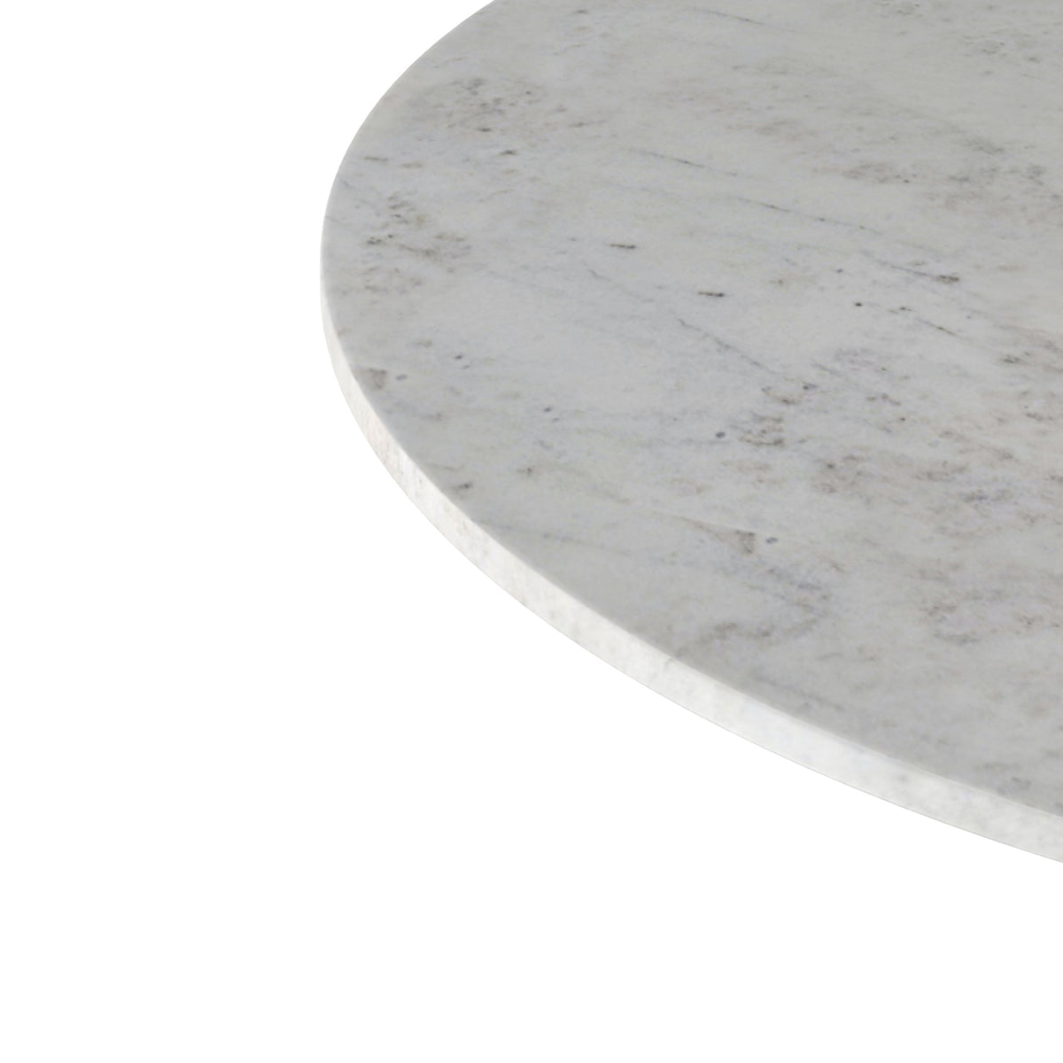 Osborne 36 Inch Wide Genuine Marble and Iron Contemporary Dining Table