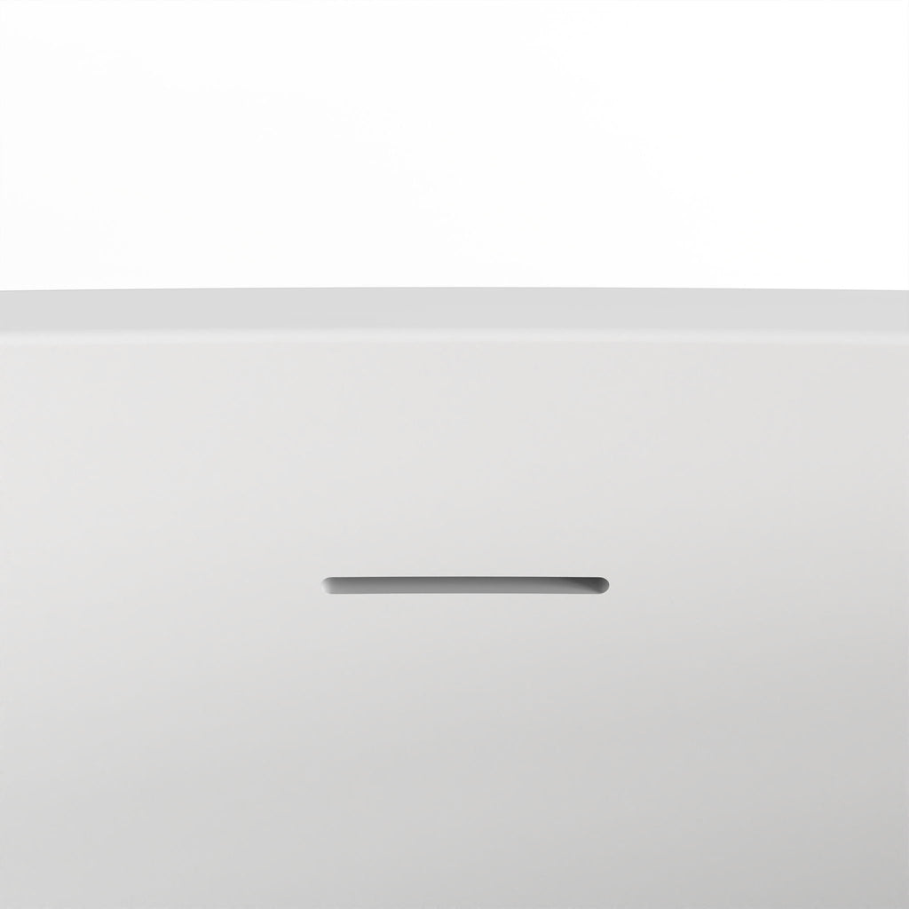 Solid Surface Soaking Freestanding Bathtub For Bathroom - Matte White