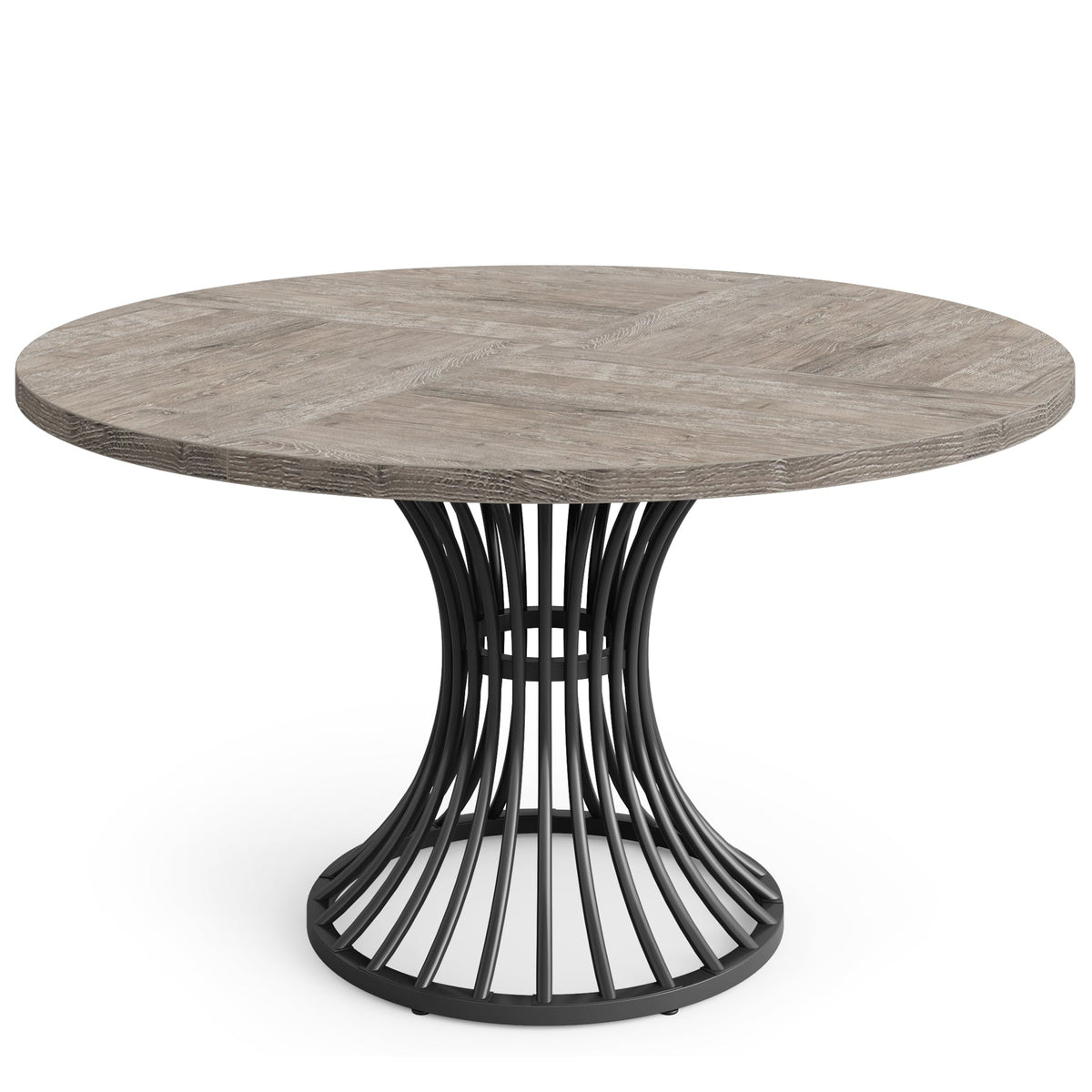 47" Farmhouse Round Dining Table for 4-6