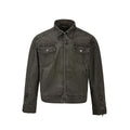 Retro Short Zip-up Washed Workwear Jacket