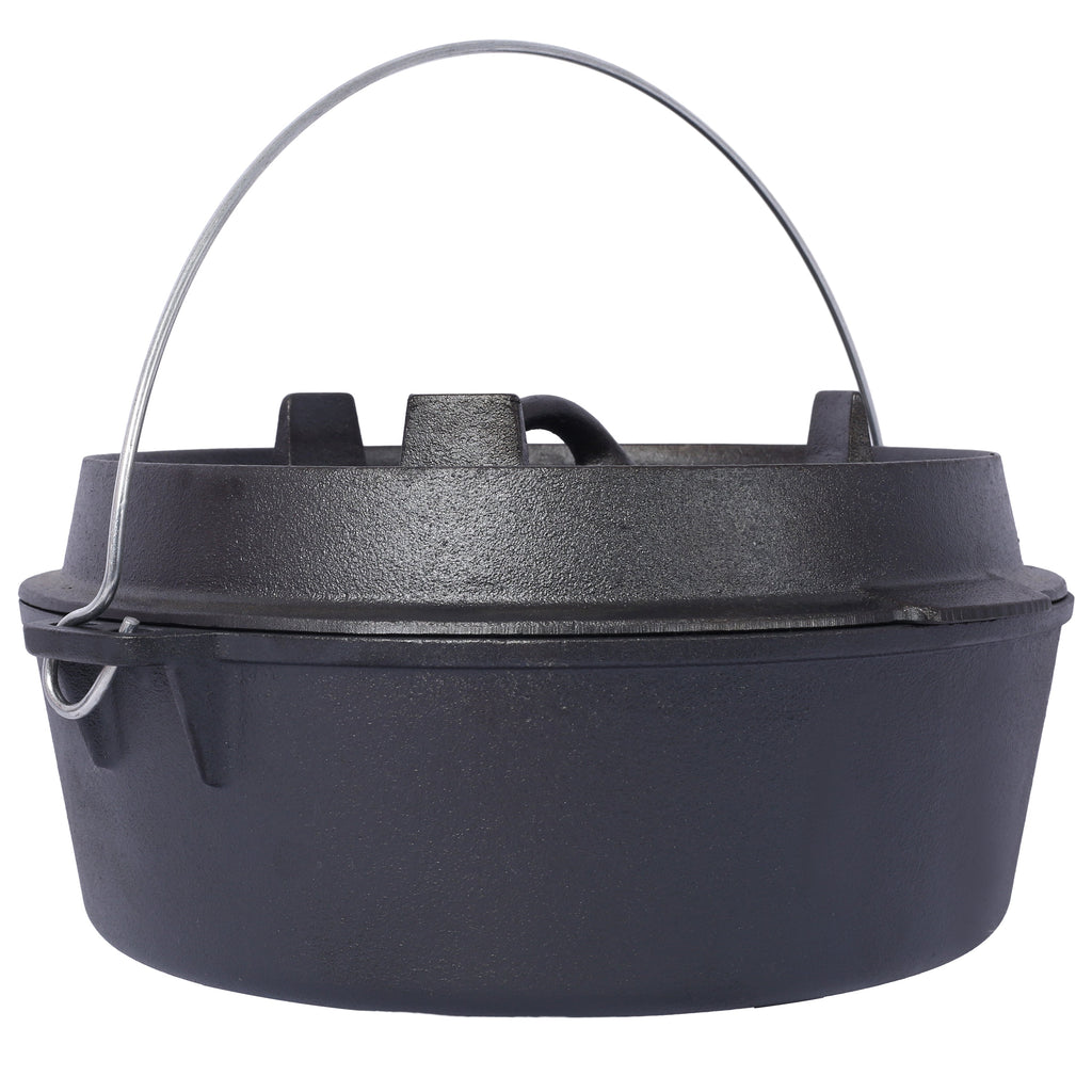 Pre-Seasoned Cast Iron Dutch Oven with Skillet Lid, 6 Quart