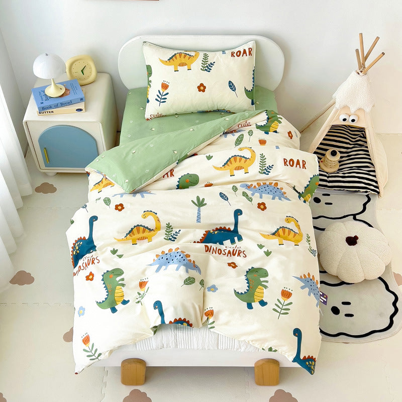 Cotton Kindergarten Three-piece Bedding Set
