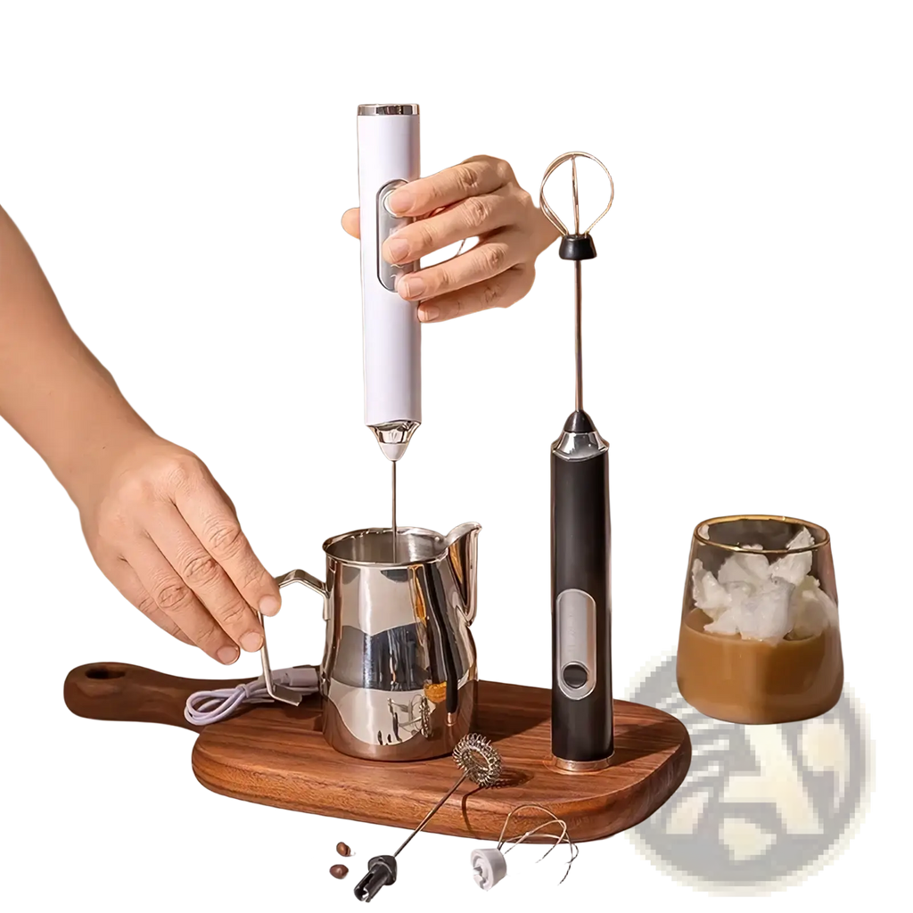 Electric Milk Frother and Handheld Coffee Whisk