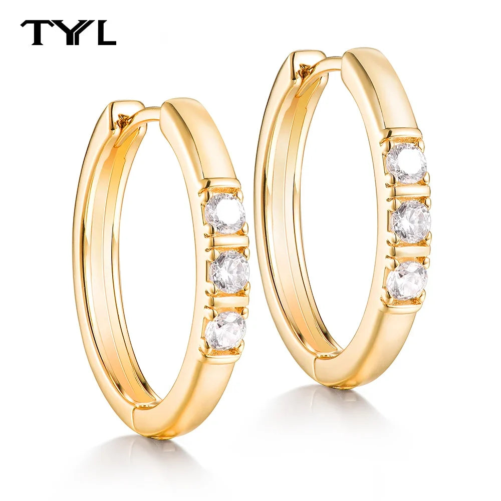 Moissanite Hoop & Drop Earrings in Sterling Silver