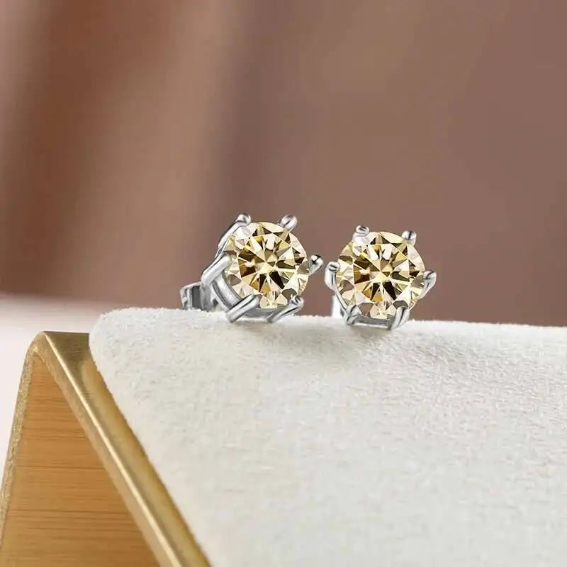 Colorful Moissanite Ring, Stud Earrings & Necklace Set