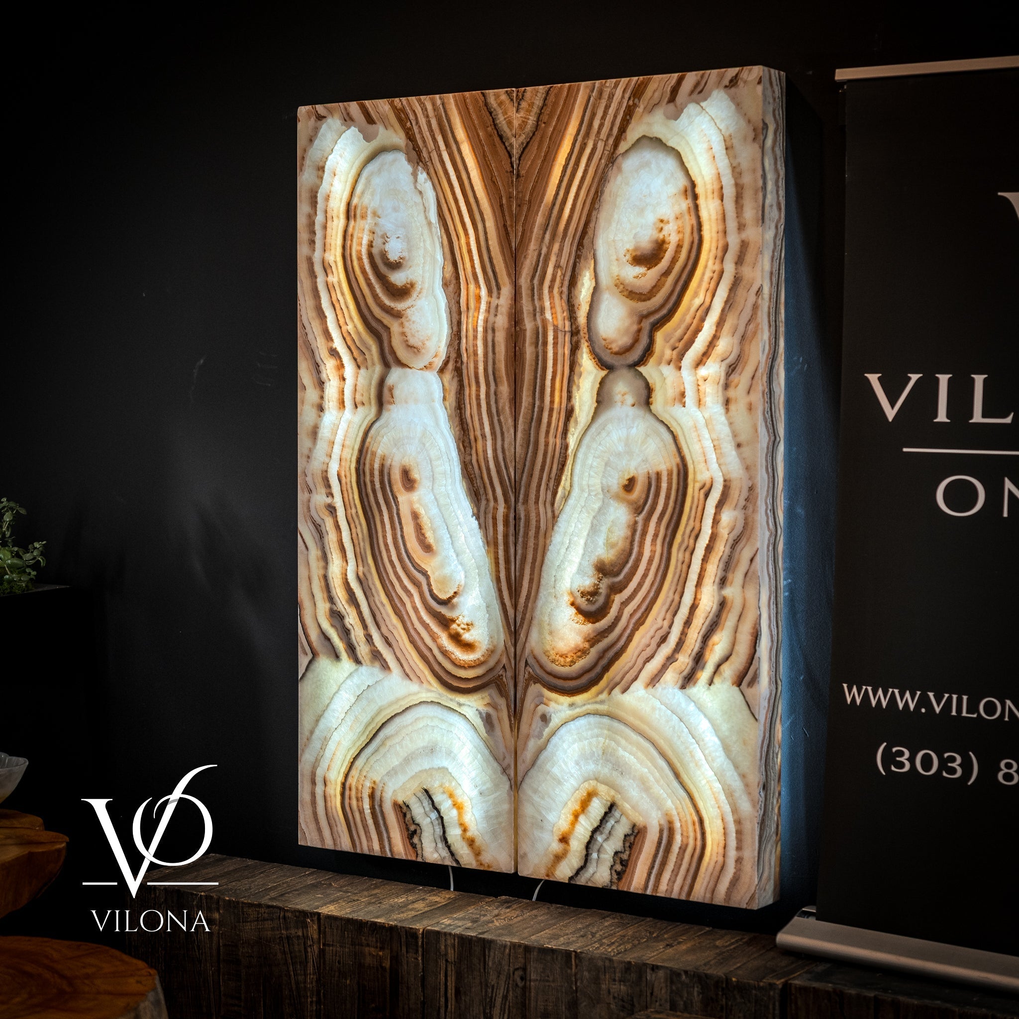 Exotic Sahara Onyx Wall Panels - 63" Tall, 21.75" Wide Per Panel - (Large #1)