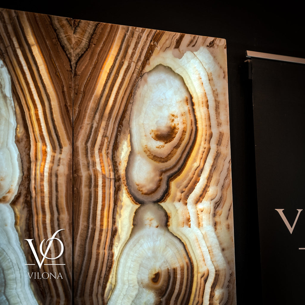Exotic Sahara Onyx Wall Panels - 63" Tall, 21.75" Wide Per Panel - (Large #1)