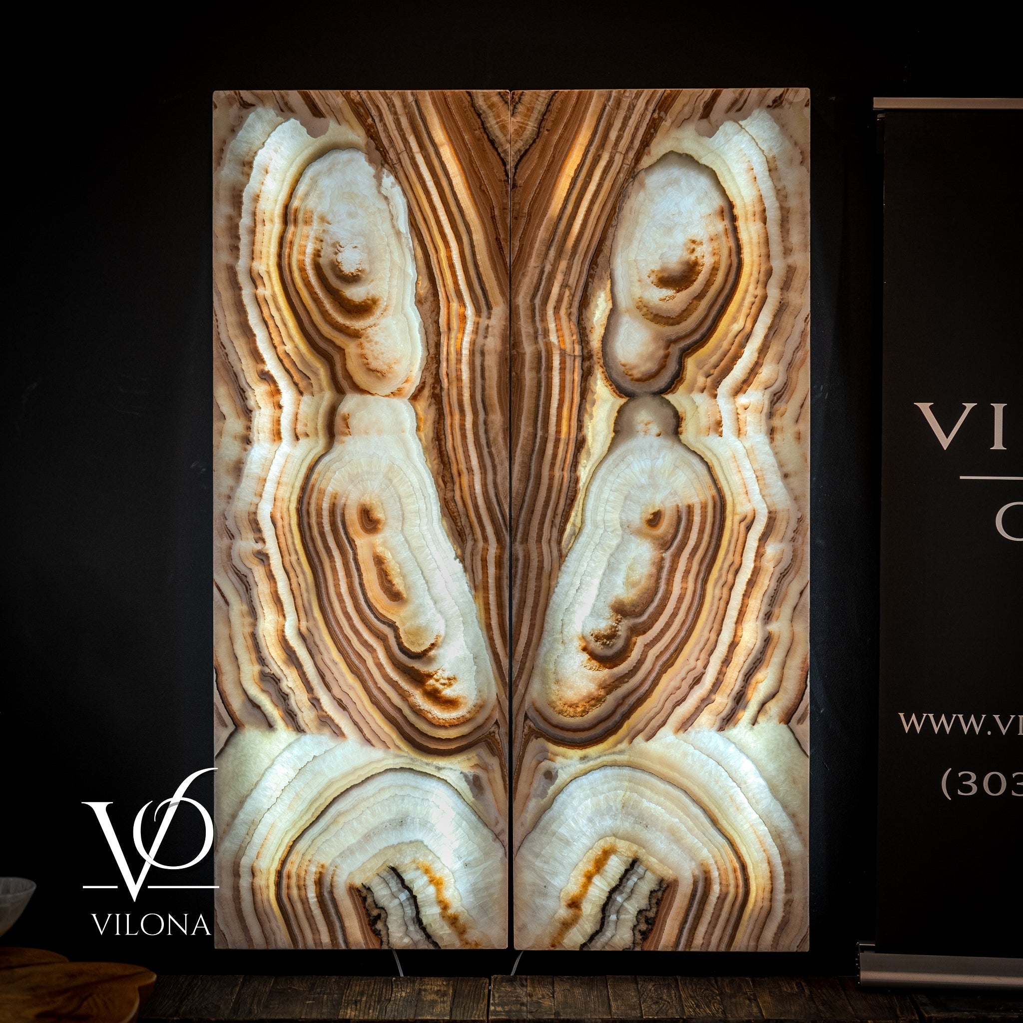 Exotic Sahara Onyx Wall Panels - 63" Tall, 21.75" Wide Per Panel - (Large #1)