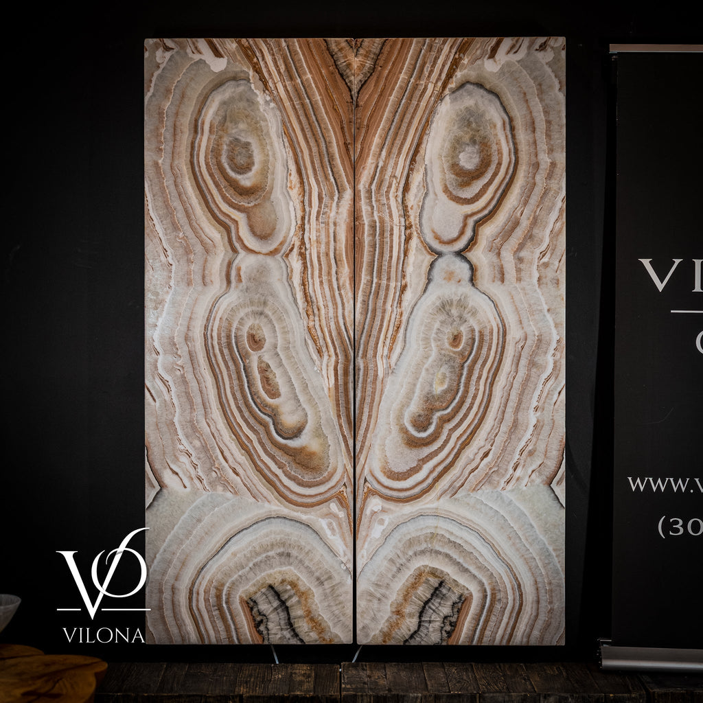 Exotic Sahara Onyx Wall Panels - 63" Tall, 21.75" Wide Per Panel - (Large #1)