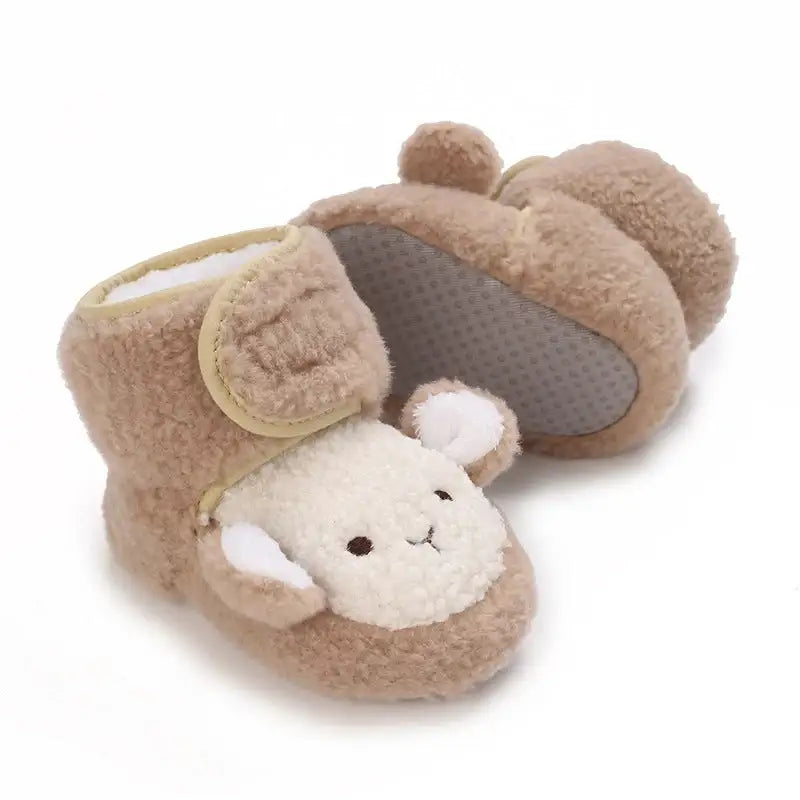 0-12 Months Old Male And Female Baby Thickened Non-slip Cartoon Cotton Shoes